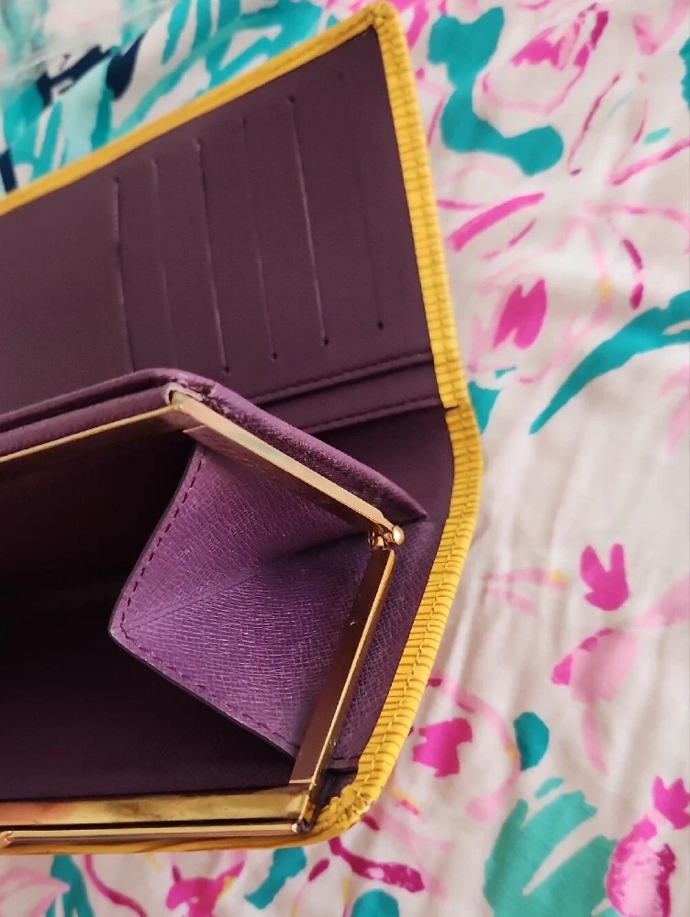 Louis Vuitton Yellow Epi Leather Long Wallet..Gorgeous Colors!
